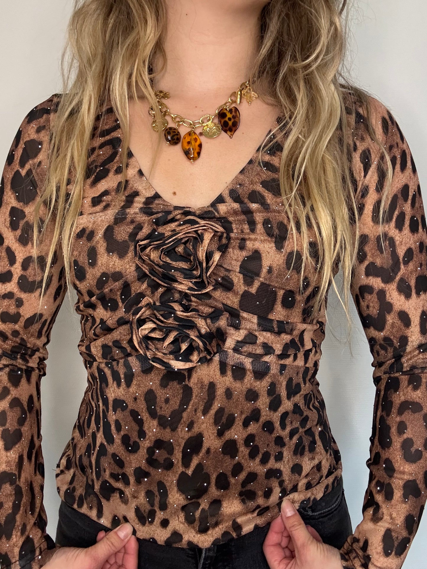 Haut Léopard à strass