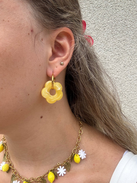 Boucles d’oreilles Fleur
