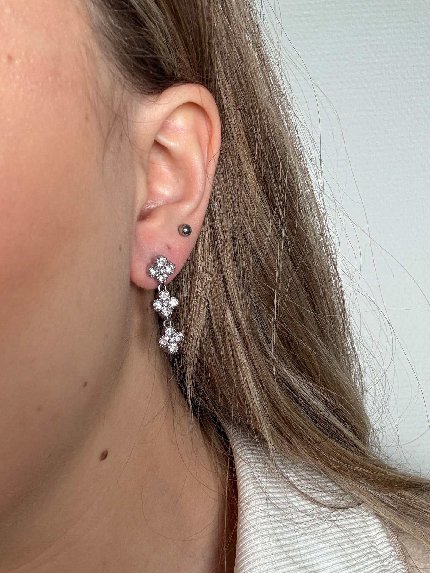 Boucles d’oreilles en zircon ￼